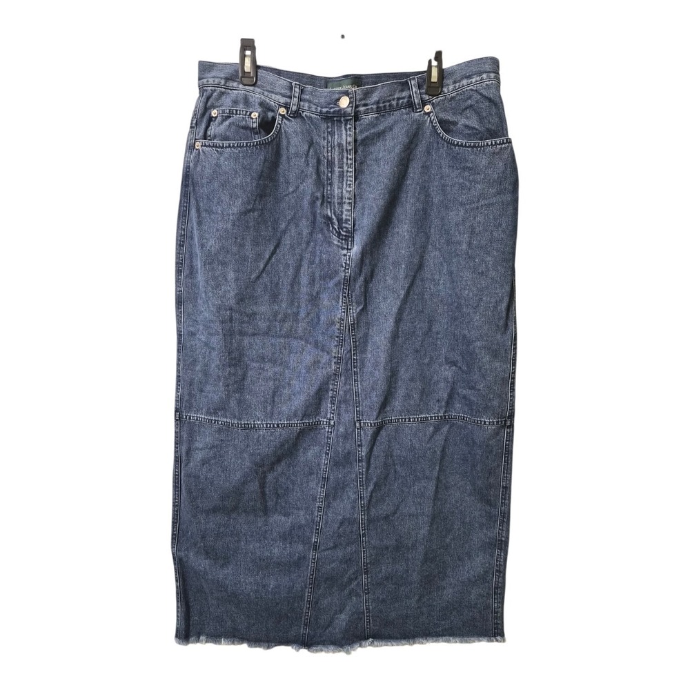 Vintage Ralph Lauren Lauren Jeans Co Denim Maxi Skirt 16W Y2K Western Boho
